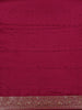 Dark Pink Floral Designed Bridal Banarasi Silk Saree - Diadem
