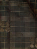 Deep Bottle Green Small Checked Peacock Motif Kanchipuram Silk Saree - Diadem