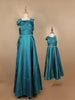 Teal Green Organza Party Wear Gowns for Mother & Daughter - Diadem
