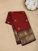 Red Peacock Woven Pure Kanchipuram Silk Saree - Diadem
