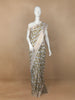 White Floral Designed Cotton Saree - Diadem