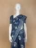 Blue Floral Designed Cotton Saree - Diadem