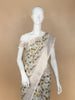White Floral Designed Cotton Saree - Diadem
