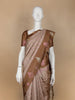 Light Brown Floral Buttis Art Silk Saree