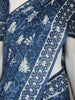 Blue Floral Designed Cotton Saree - Diadem