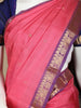 Light Pink Pure Kanchipuram Silk Saree with Small Butta Motif With Small Zari Work Border - Diadem