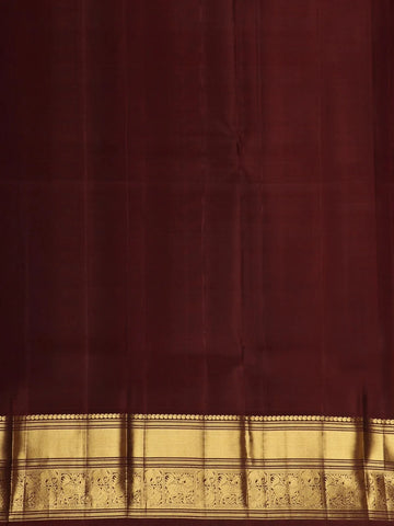 Red Peacock Woven Pure Kanchipuram Silk Saree - Diadem