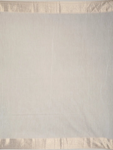 White Floral Designed Cotton Saree - Diadem