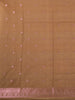 Light Brown Floral Buttis Art Silk Saree