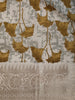 White Floral Designed Cotton Saree - Diadem
