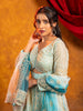Sky Blue Floral Embroidered Net Lehenga for Bridesmaids