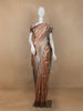Woodrose Pink Abstract Designed Semi Tussar Silk Saree