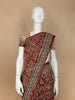 Brown Floral Designed Chanderi Cotton Saree