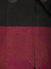 Black Peacock Motif Pure Kanchipuram Silk Saree