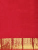 Dark grey Pure Kanchipuram Silk Saree Stipes with Zari Border - Diadem