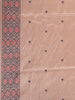 Woodrose Pink Abstract Designed Semi Tussar Silk Saree