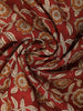 Brown Floral Designed Chanderi Cotton Saree