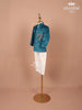 Teal Velvet Indo-Western Sherwani Set with Embroidery - Diadem