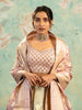 Onion Pink Banarasi Silk Mirror Work Bridesmaids Lehenga