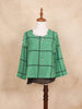 Green Full Sleve with Checked Top - Diadem