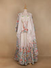 Ivory Floral Printed Crepe Bridesmaids Lehenga - Diadem
