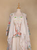 Ivory Floral Printed Crepe Bridesmaids Lehenga - Diadem