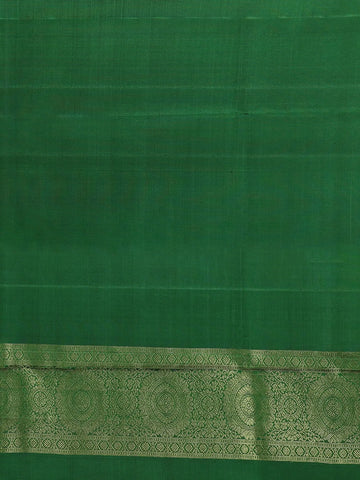 Pink Paisley And Leaf Motif Pure Kanchipuram Silk Saree - Diadem