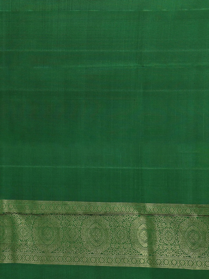 Pink Paisley And Leaf Motif Pure Kanchipuram Silk Saree - Diadem