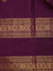 Purple Peacock Motifs Pure Kanchipuram Silk Saree - Diadem