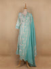 White Floral Designed Cotton Salwar Suit