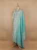 White Floral Designed Cotton Salwar Suit