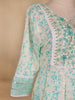 White Floral Designed Cotton Salwar Suit