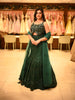 Bottle Green Heavy Sequins and Beads Embroidered Design Net Mermaid Lehenga With Dupatta