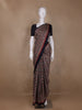 Navy Blue Ajrak Print Mul Mul Cotton Saree - Diadem