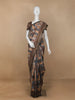 Brown Abstract Designed Semi Tussar Silk Saree