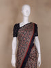 Navy Blue Ajrak Print Mul Mul Cotton Saree - Diadem