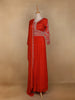 Red Floral Embroidered Crepe Bridesmaids Lehenga - Diadem