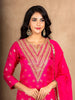 Queen Pink Sequence Embroidered Banarasi Silk Palazzo Salwar Suit - Diadem