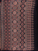 Navy Blue Ajrak Print Mul Mul Cotton Saree - Diadem
