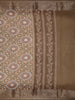 Brown Floral Designed Chanderi Cotton Saree