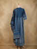 Dark Blue Abstract Designed Cotton Anarkali Salwar Suit