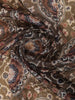 Brown Floral Designed Chanderi Cotton Saree