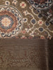 Brown Floral Designed Chanderi Cotton Saree