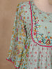 Mint Green Floral Printed Cotton Salwar Suit - Diadem