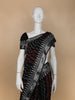Black Abstract Designed Cotton Saree