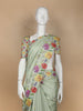 Pale Green Floral Designed Semi Tussar Silk Saree