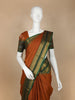 Orange Solid Cotton Casual Saree