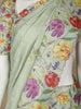 Pale Green Floral Designed Semi Tussar Silk Saree