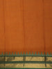 Orange Solid Cotton Casual Saree