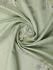Pale Green Floral Designed Semi Tussar Silk Saree